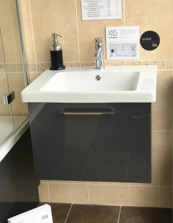 Norm 60 Basin With Gloss Grey Unit