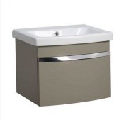 Stock Clearance R2 Plan 500 Stone Grey Unit And Ceramic Basin
